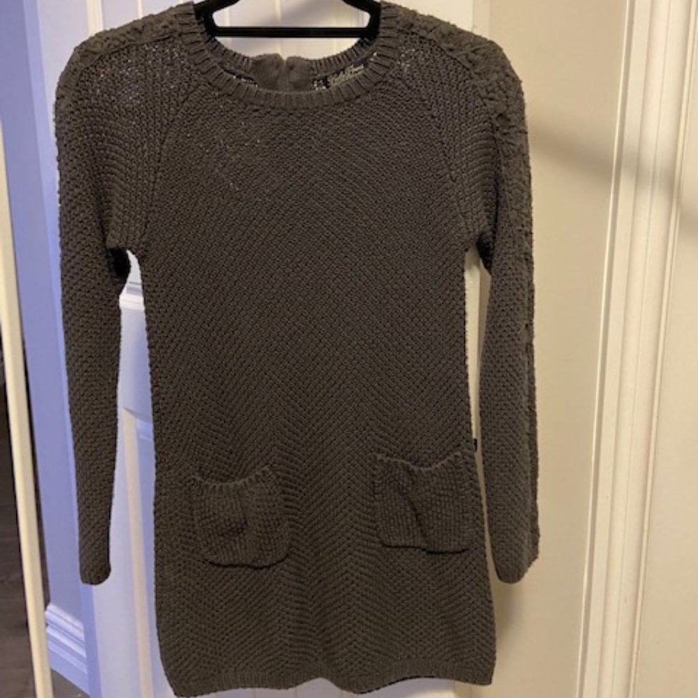 Lucky Brand Gray Sweater Dress Girls Size L 14/16